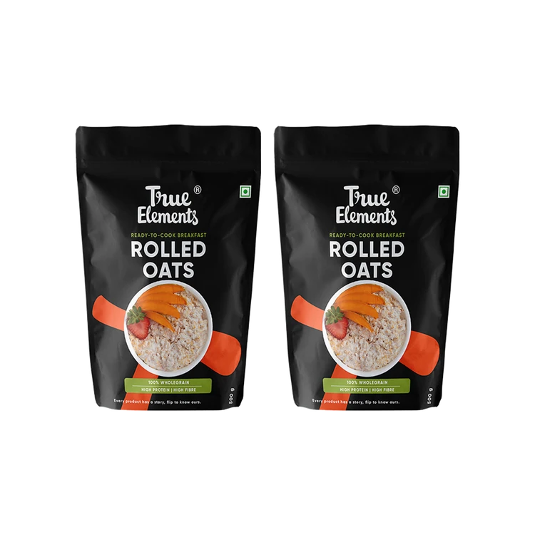 True Elements Wholegrain Rolled Oats - Pack of 2