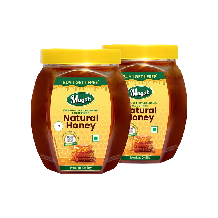 Mugdh Premium Natural Honey - Buy 1 Get 1 Free