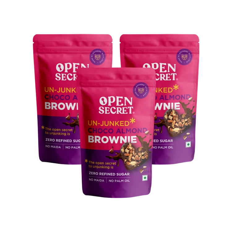 Open Secret Zero Maida Chocolate Brownie (Eggless) - Pack of 3