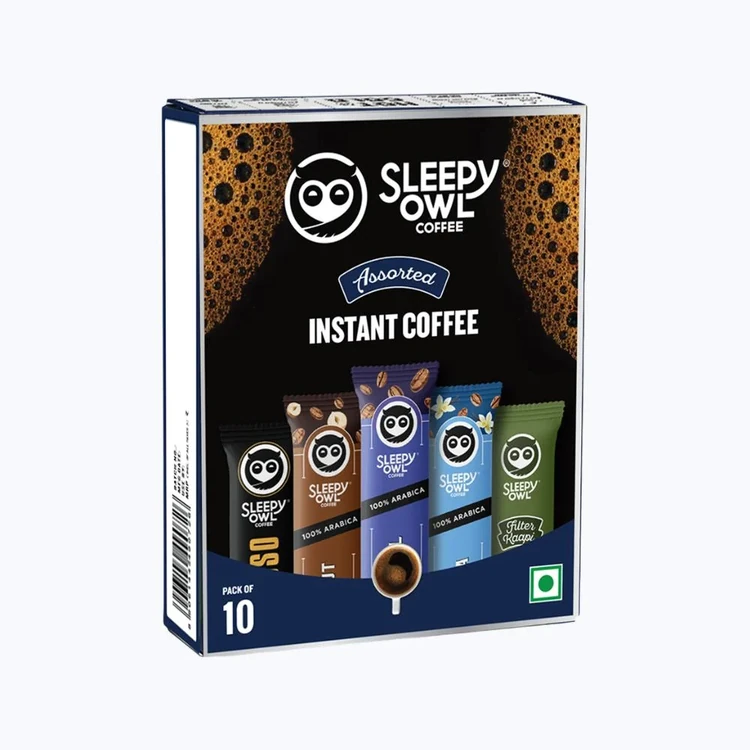 Sleepy Owl Assorted Pack of 10 Instant Coffee Travel Pack
