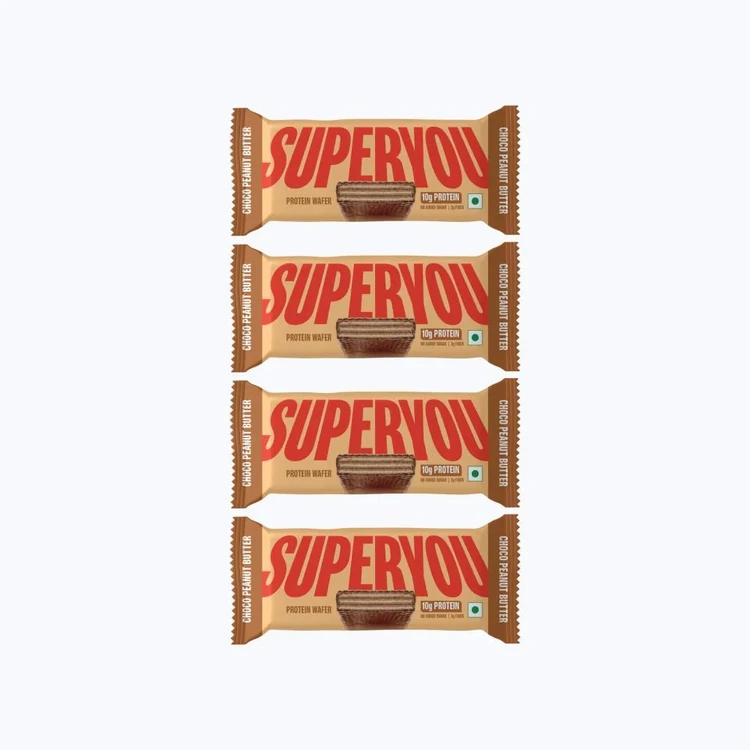 SuperYou Choco Peanut Butter Wafer Protein Bar - Pack of 4
