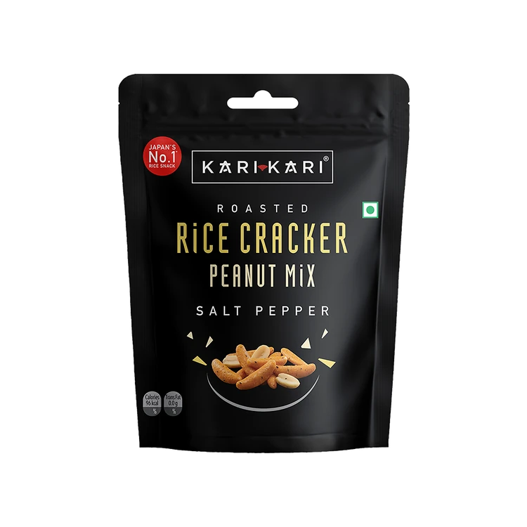 Kari Kari Rice Cracker Peanut Namkeen Snacks, - Salt and Pepper