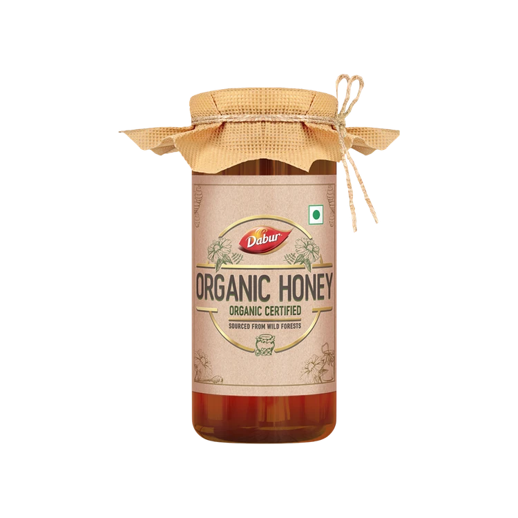 Dabur Raw Organic Honey - 100% Pure and Natural, No Sugar Adulteration