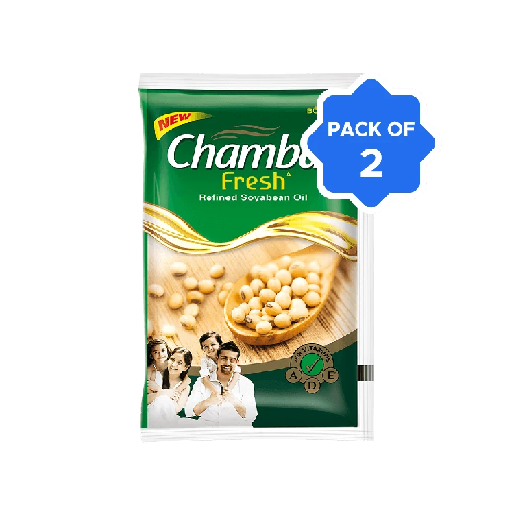 Chambal Refined Soyabean Oil - Pack of 2 (Soyabean Enne)