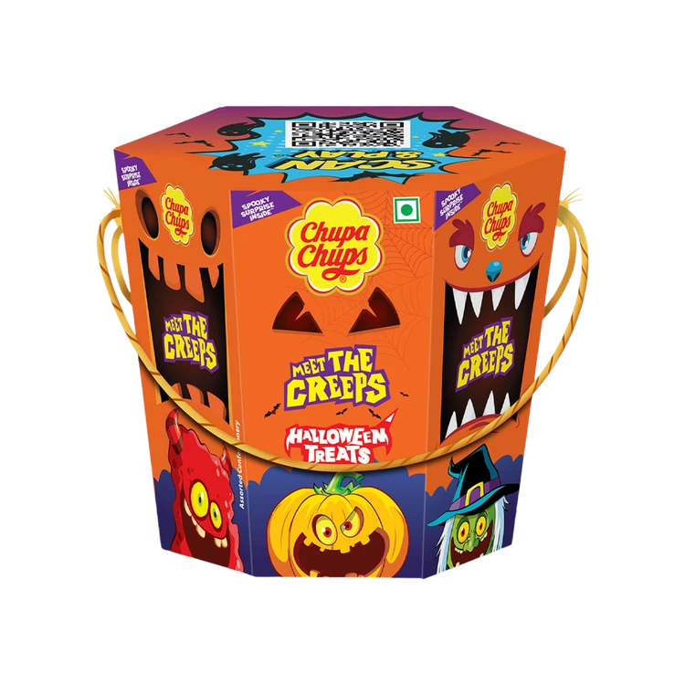 Chupa Chups Meet The Creeps Toffee Pack (Pack of Chupa Chups Jelly, Lollipop & Fruitella Toffee)