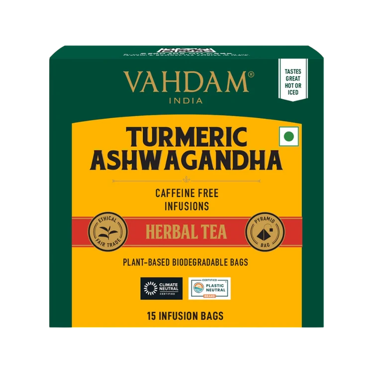 Vahdam Turmeric Ashwagandha Herbal Tea Bags