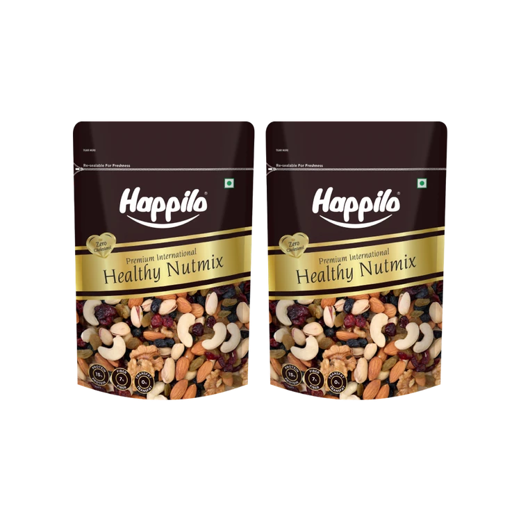 Happilo Premium Healthy Nutmix Dry Fruit Mix - Pack of 2