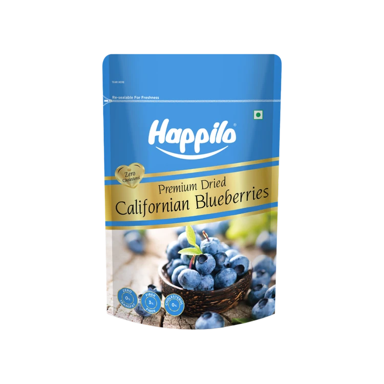 Happilo Premium Californian Dried Blueberries (Ona Blueberries)