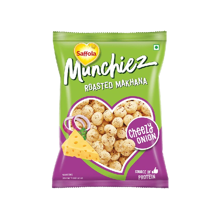 Saffola Munchiez Cheezy Onion Roasted Flavoured Makhana