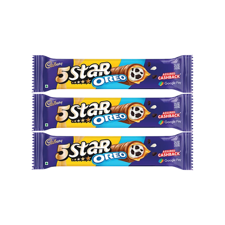 Cadbury 5 Star Oreo Chocolate Filled Bar - Pack of 3