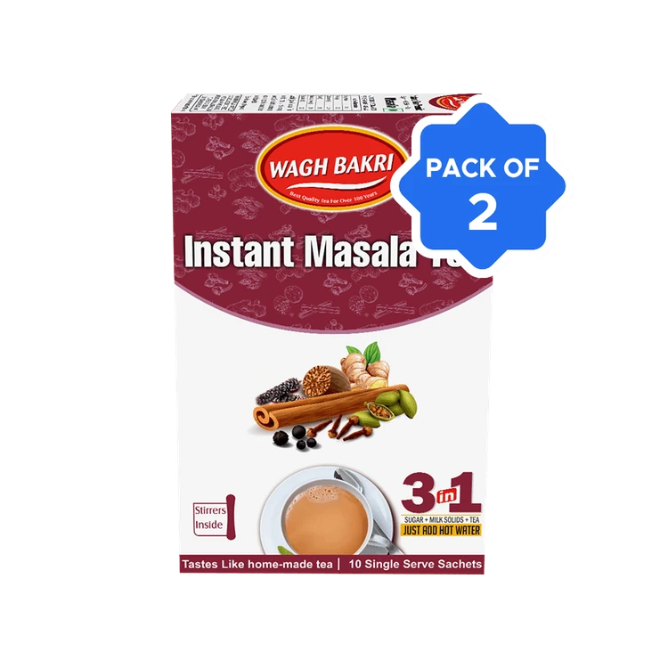 Wagh Bakri Masala Instant Tea Premix - Pack of 2