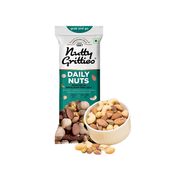 Nutty Gritties Daily Mix Nuts Roasted in Himalayan Pink Salt