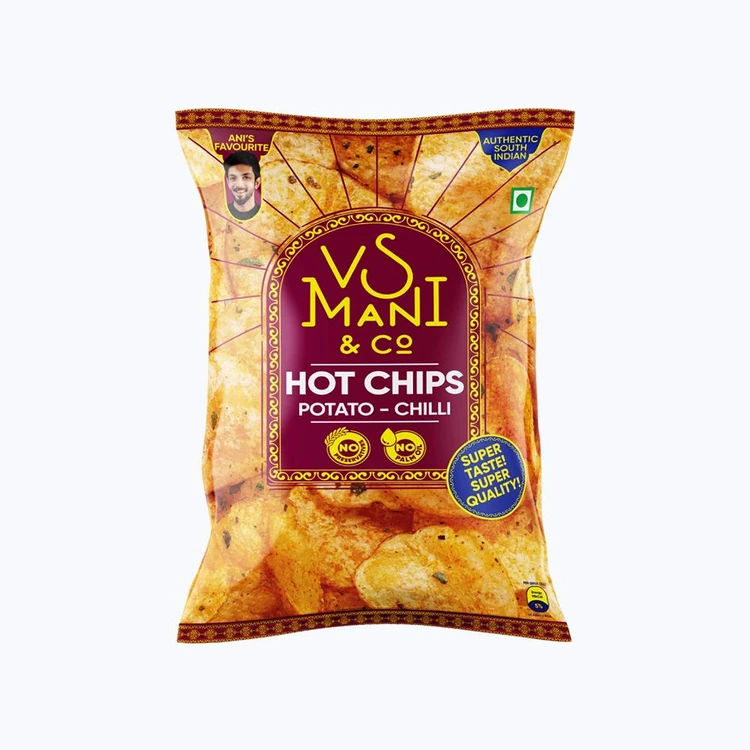 VS Mani & Co. Chilli Hot Potato Chips, No Palm Oil