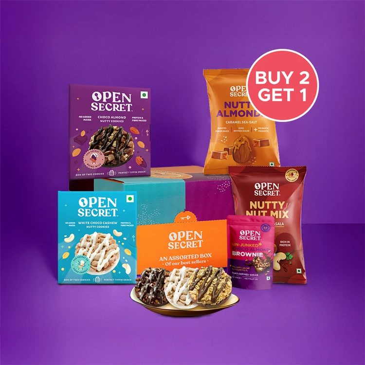 Open Secret Cookies, Brownie & Dry Fruits Gift Pack - Buy 2 Get 1 Free