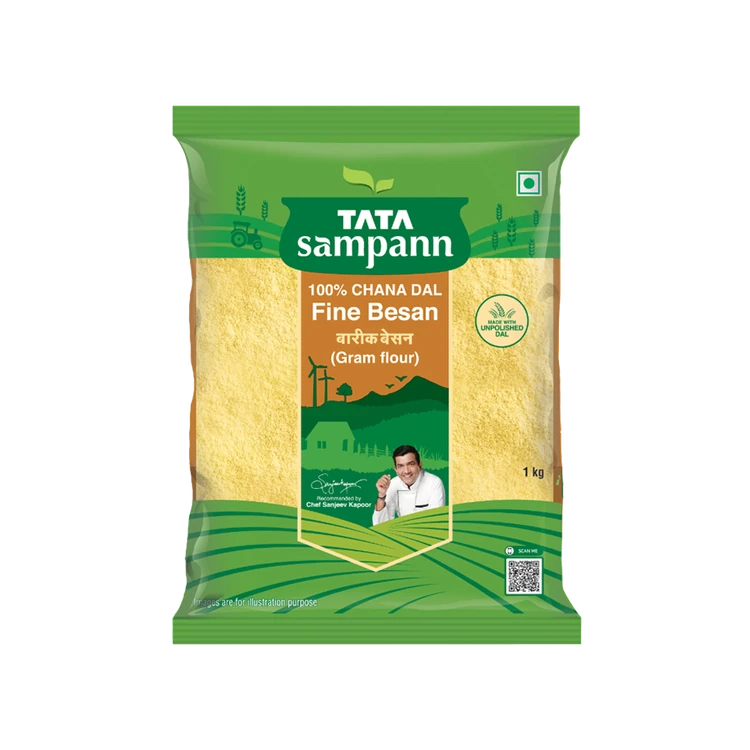 Tata Sampann 100% Chana Dal Fine Besan/Gram Flour (Kadale Hittu)