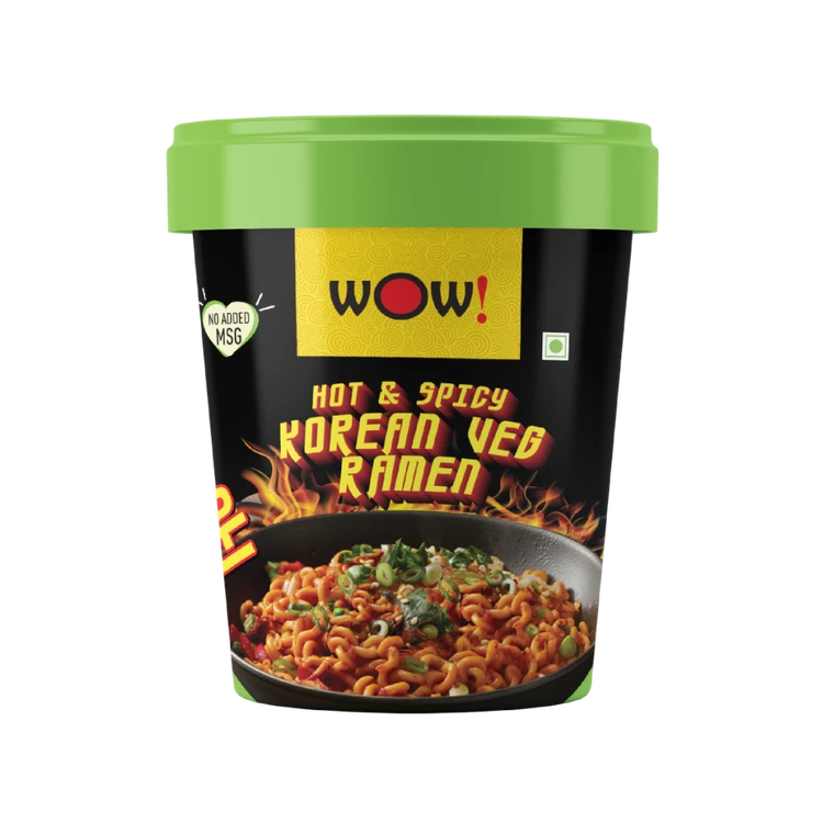 Wow! Hot & Spicy Korean Ramen Cup Noodles - Pack of 2