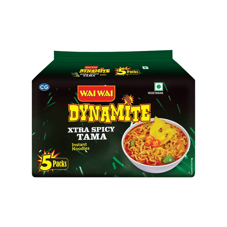 Wai Wai Dynamite Xtra Spicy Tama Flavoured Instant Noodles