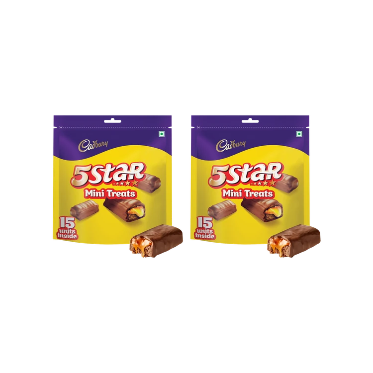 Cadbury 5 Star Mini Treats Filled Bar Chocolate Pack - Pack of 2