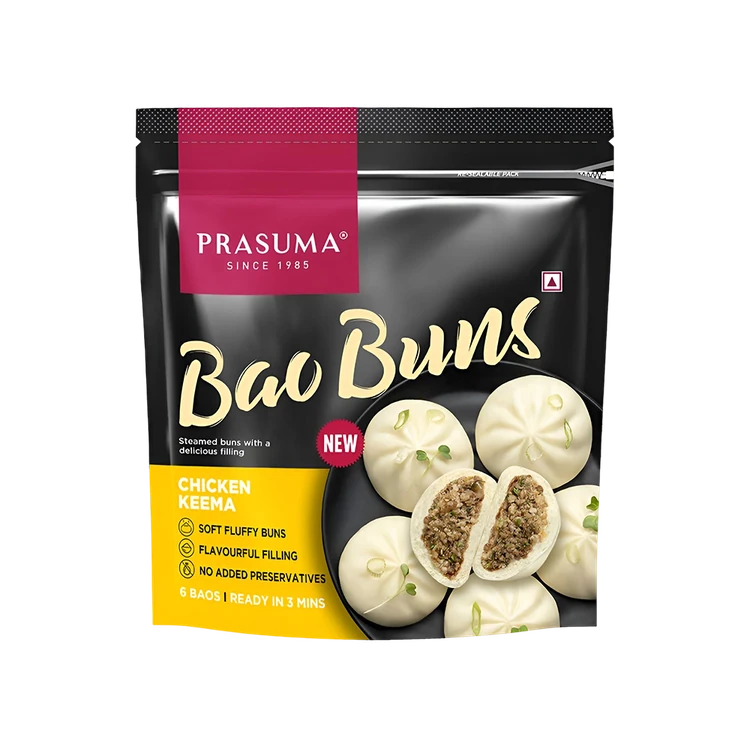 Prasuma Bao Bun Chicken Keema (6 Baos) - Frozen
