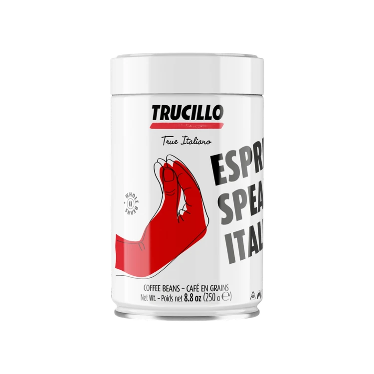 Trucillo Espresso Speaks Italian Coffee Beans Tin
