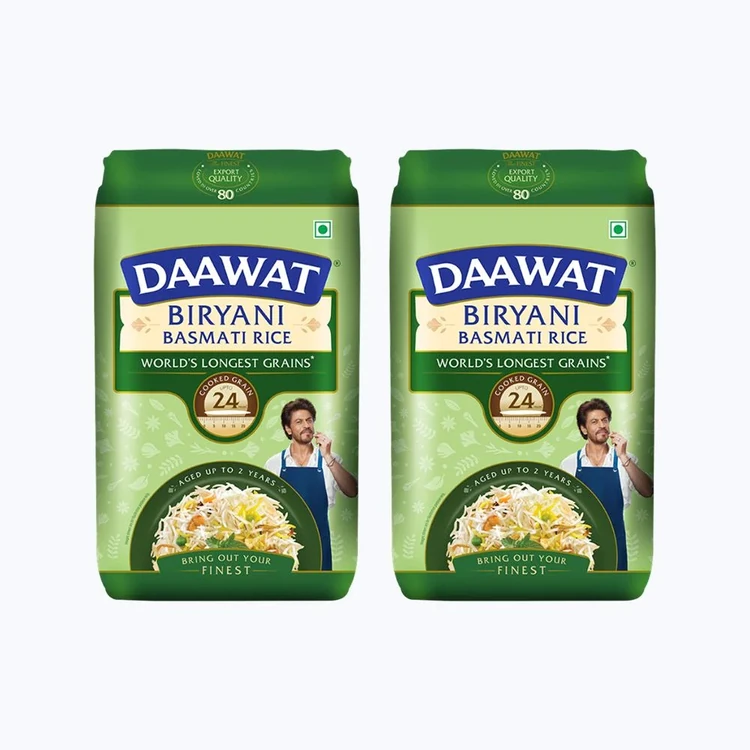 Daawat Biryani Basmati Rice (Long Grain) - Pack of 2 (Basmati Akki)
