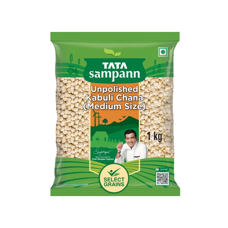 Tata Sampann Unpolished Kabuli Chana (Medium Size) (Kabuli Kadale)