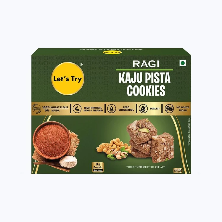 Let's Try Ragi Kaju Pista Cookies