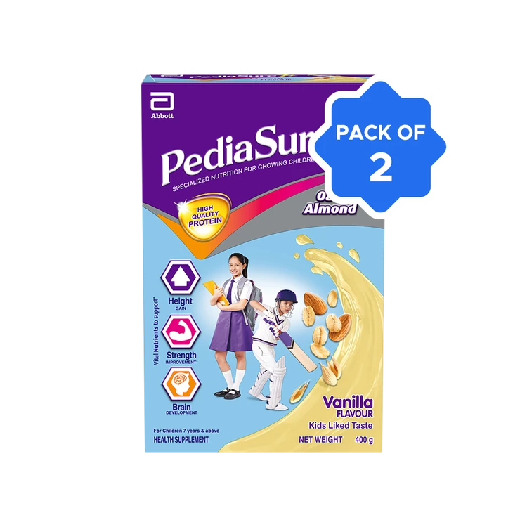 PediaSure 7+ Specialized Nutrition for Growing Children Vanilla Drink Mix - Pack of 2