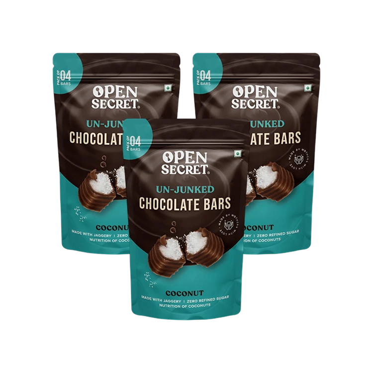 Open Secret Coconut Filled Bar Chocolate Pack - Pack of 3