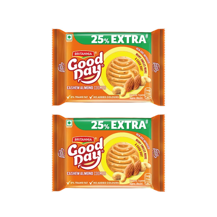Britannia Good Day Cashew Biscuit - Pack of 2