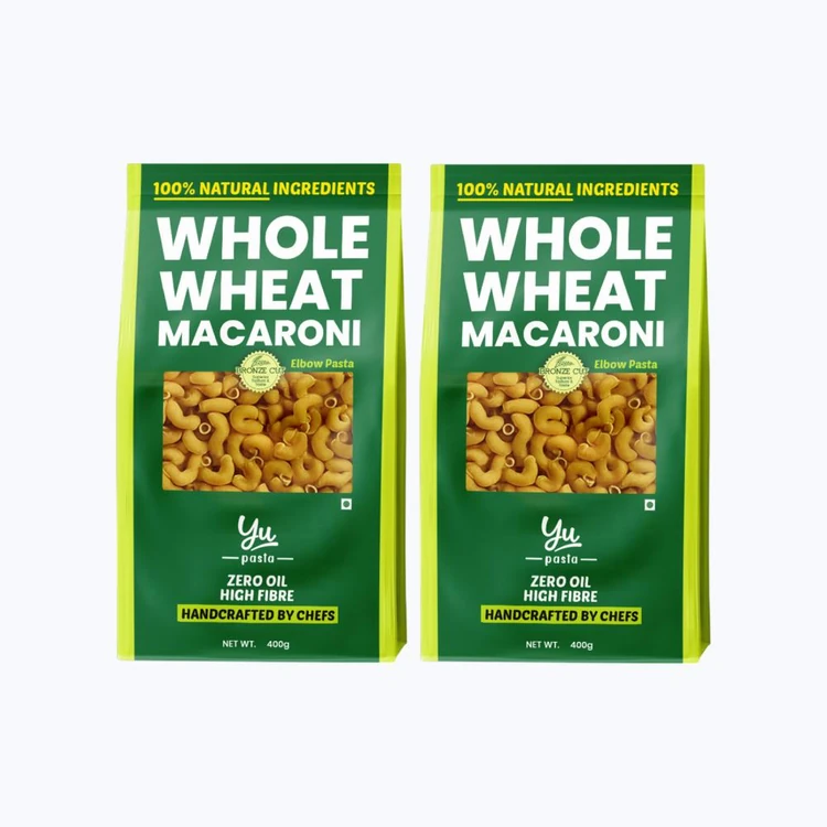 Yu 100% Whole Wheat Elbow Macaroni Pasta - Pack of 2