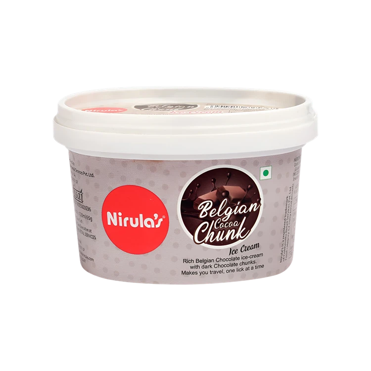 Nirula's Belgian Chocolate Cocoa Chunk Ice Cream Cup