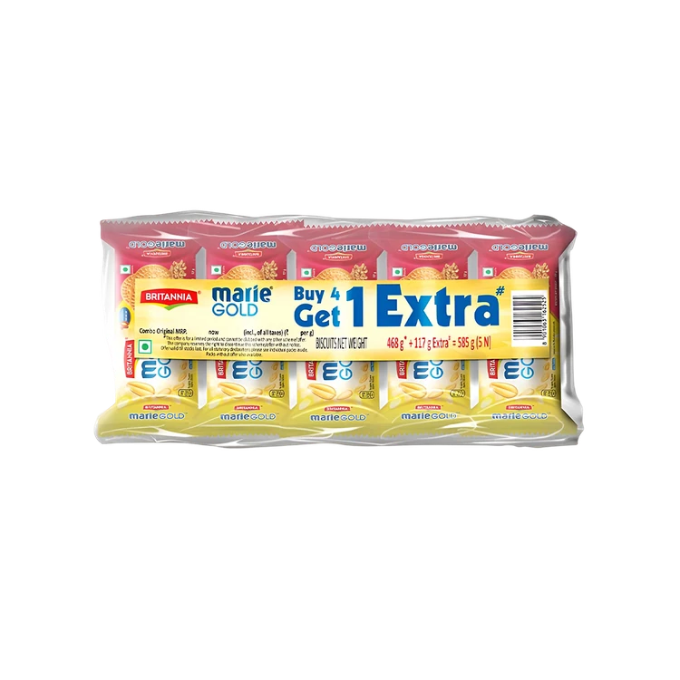 Britannia Marie Gold Marie Biscuits - Buy 4 Get 1 Free