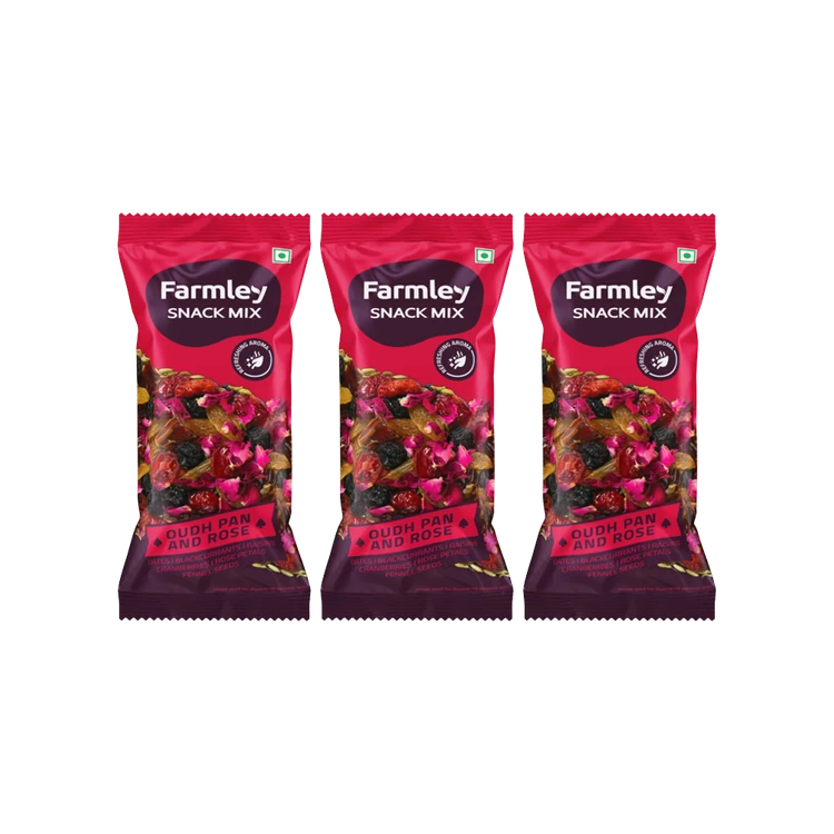 Farmley Oudh Pan & Rose Mix Nuts - Pack of 3