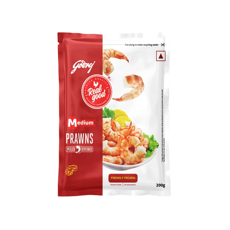 Godrej Real Good Medium Prawns Peeled & Devined