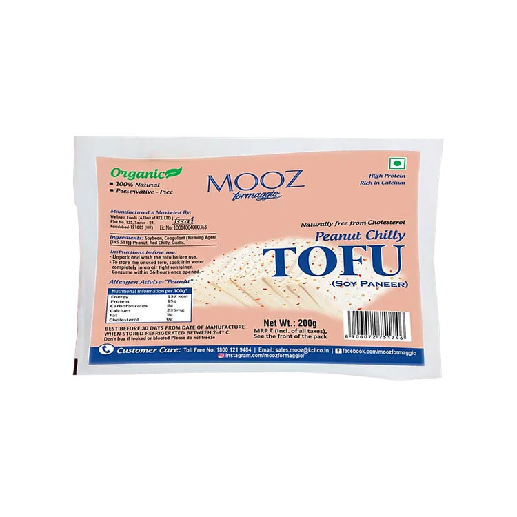 Mooz Organic Peanut Chilly Tofu Soy Paneer