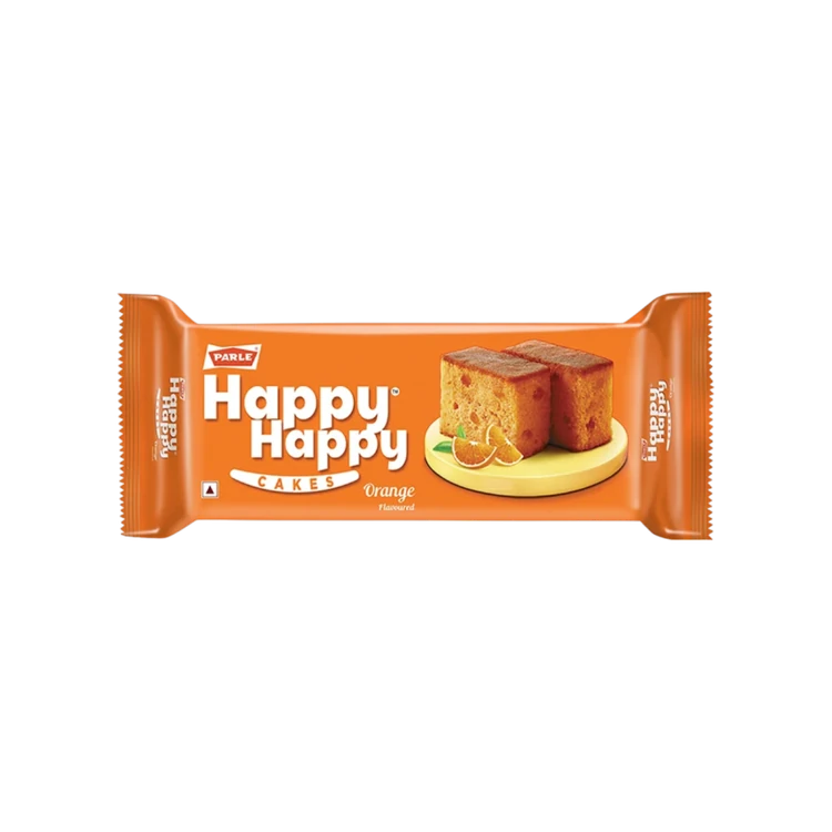 Parle Happy Happy Orange Flavoured Slice Cake