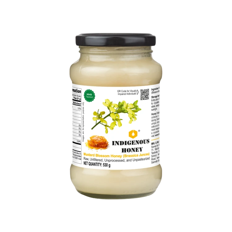 Indigenous Crystallized Mustard Sarso Organic Honey