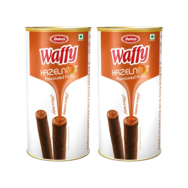 Dukes Waffy Hazelnut Flavoured Wafer Roll - Pack of 2