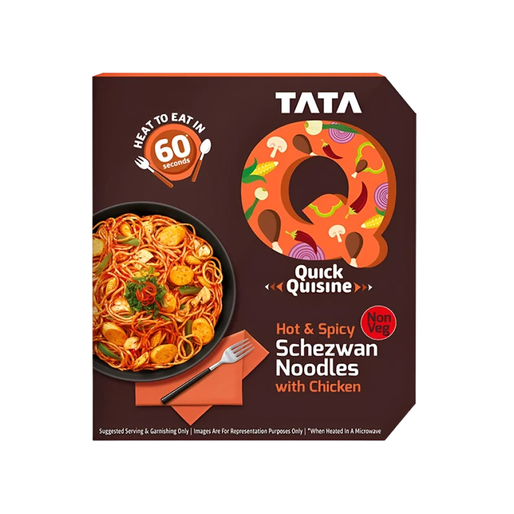 Tata Q Hot & Spicy Schezwan Noodles with Chicken Ready to Eat