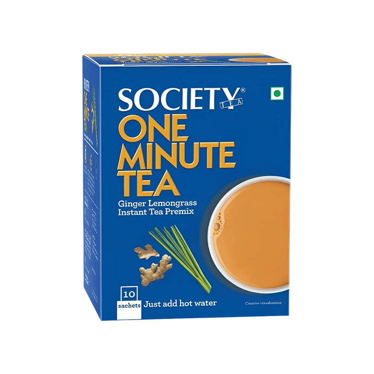 Society One Minute Ginger Lemongrass Instant Tea Premix