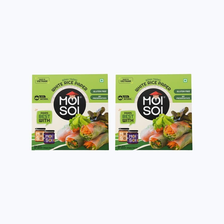 Moi Soi White Rice Paper - Pack of 2