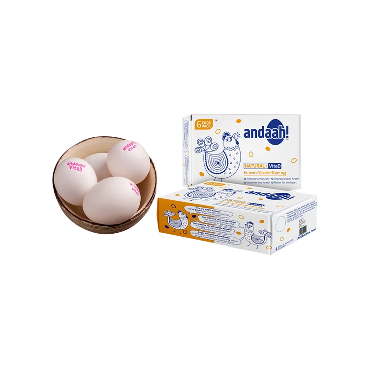 Andaah Natural + VitaD White Protein Rich Eggs
