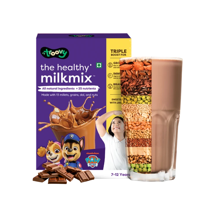 Troovy Protein Millet Drink Mix (Yummy Choco, 7-12 yrs)