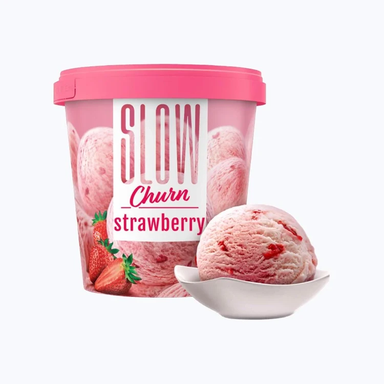 Slow Churn Strawberry Ice Cream Tub