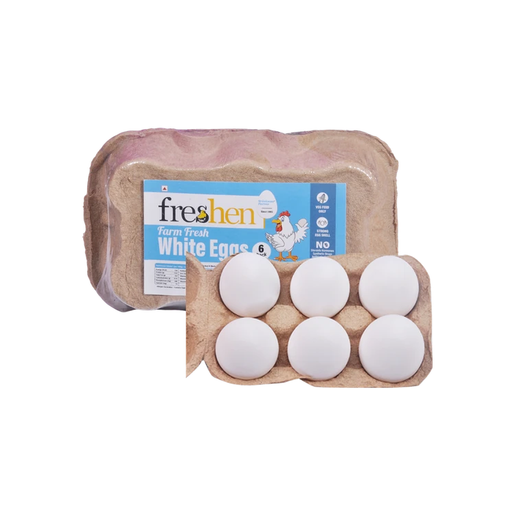 Freshen Eggs Farm Fresh White Eggs (6 pieces)