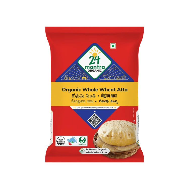24 Mantra Organic Whole Wheat Atta (Organic Hittu)