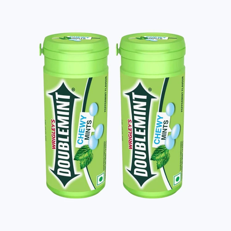 Wrigley's Doublemint Peppermint Chewy Mint Candies - Pack of 2