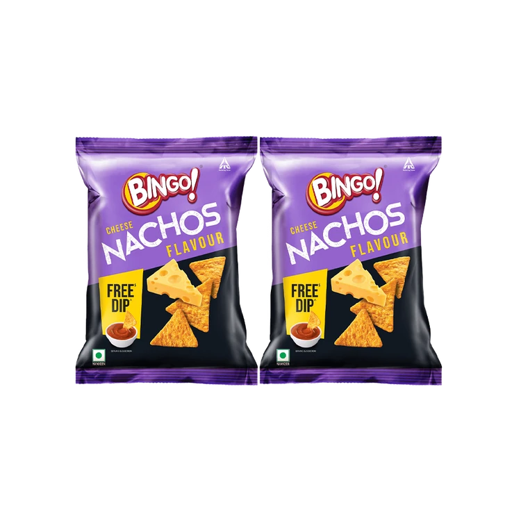 Bingo Cheese Nachos with Free Dip - Pack of 2