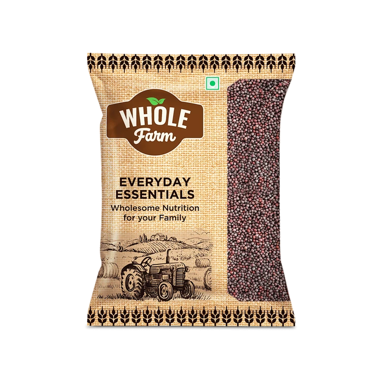 Whole Farm Premium Black Big Mustard Seeds (Dodda Sasive Kaalu)